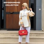 مانتو پنل نارنجی از سپیده کالکشن